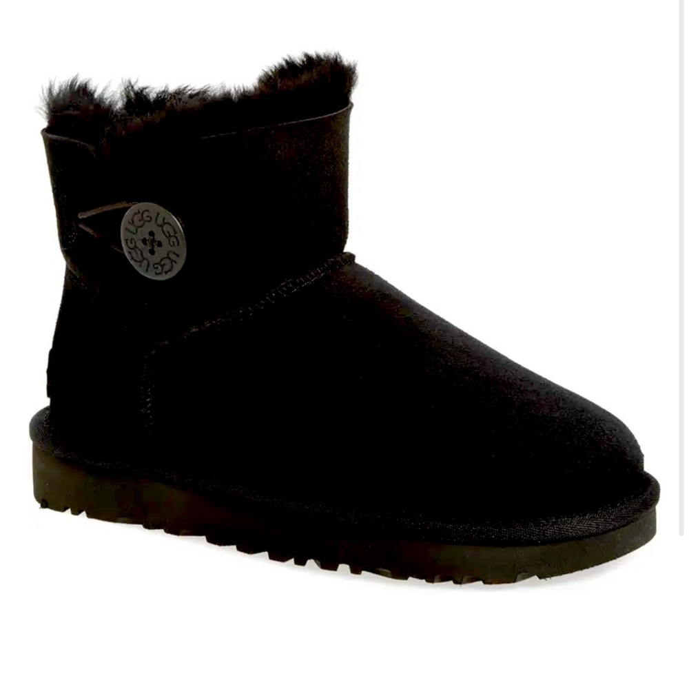 Ugg Mini Bailey Button Genuine Shearling Boot - image 1